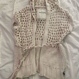 Abercrombie Crochet Vest Sweater